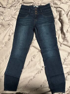 refuge Dark Blue High-Rise Skinny Jeans
